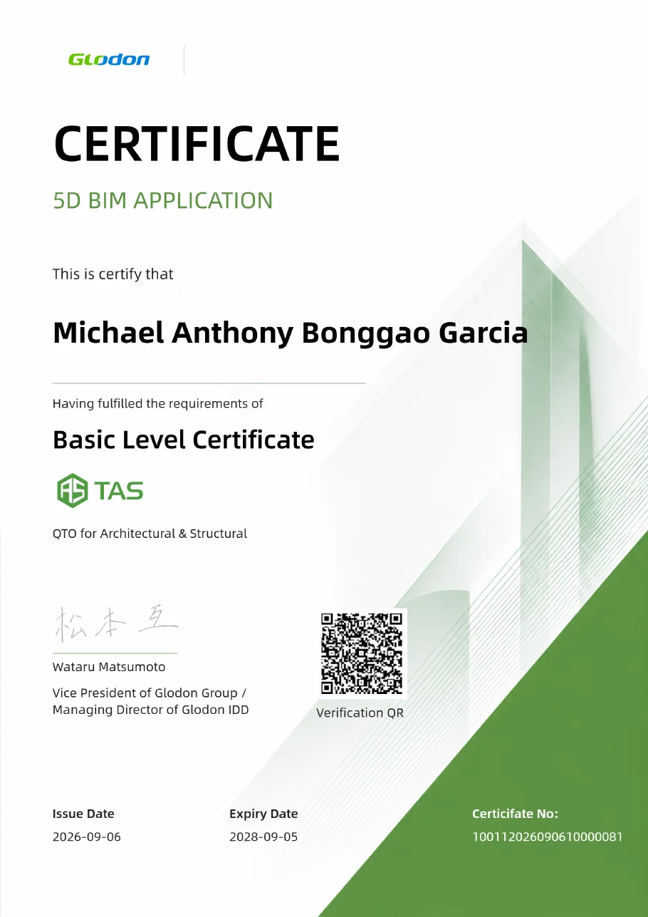 Glodon 5D BIM certificate